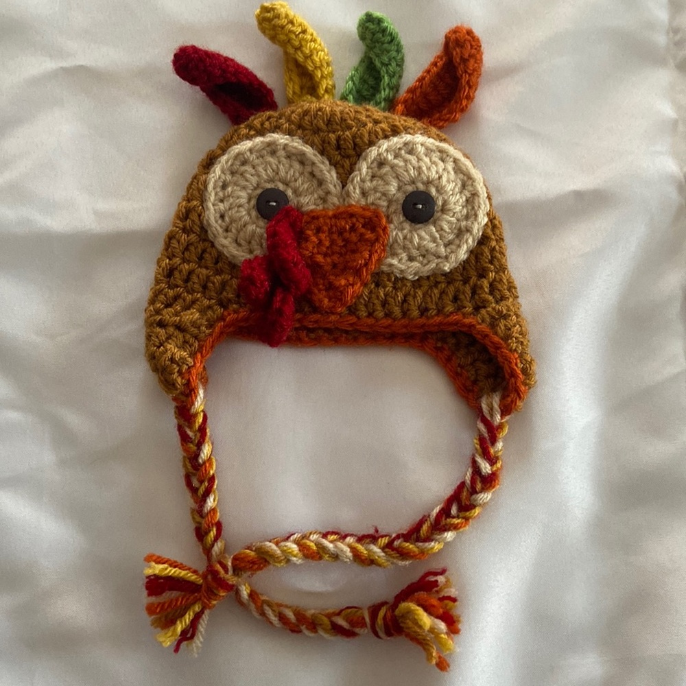 Hand crocheted Turkey hat